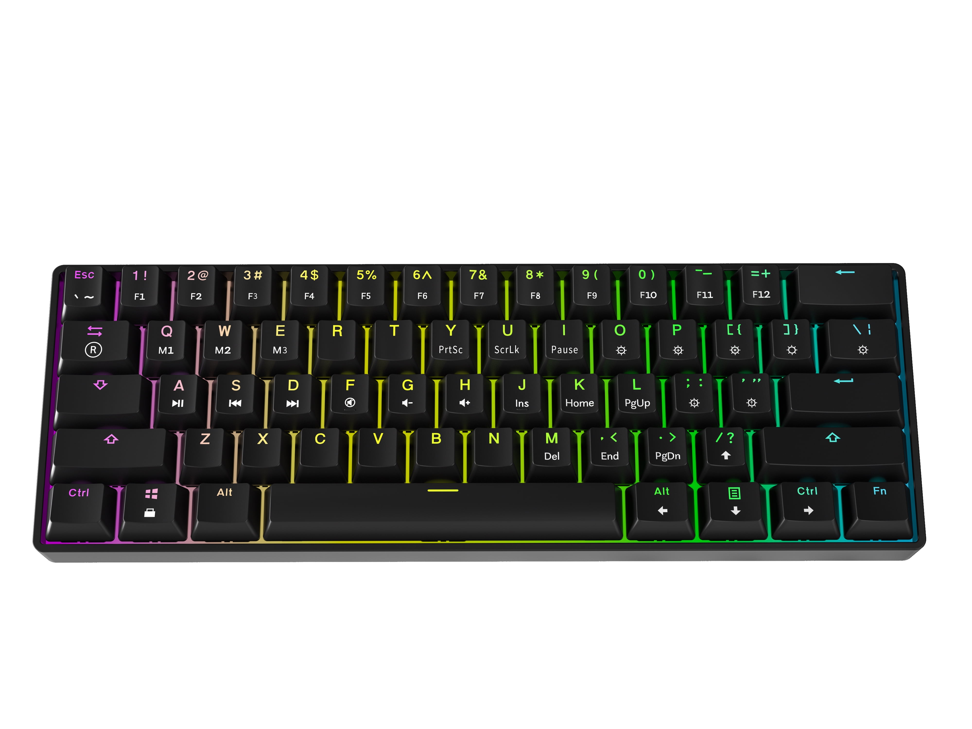 Compact HK Gaming GK61 Keyboard | RGB Backlit