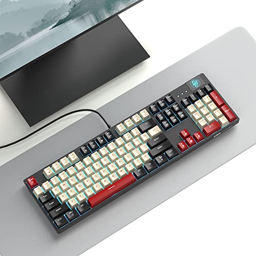 MageGee MK-Armor Gaming Keyboard - LED Backlit, Red Switches