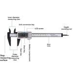 0-150mm High Strength Plastic Student Home Woodworking Gap Play Measuring Calipers Electronic Digital Calipers