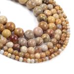 4-12mm Natural Chrysanthemum Onyx Round Loose Beads for Jewelry Making DIY Bracelet Necklace Accessories 15inches