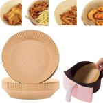 50pcs/set Disposable Air Fryer Paper Liner 20CM Oil-proof Water-proof Airfryer Disposable Cooking Paper Trays Baking Paper