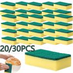 20/30PCS Dishwashing Sponge Kitchen Nano Emery Magic Clean Rub Pot Rust Focal Stains Sponge Removing Kit Cleaning Brush Sponges