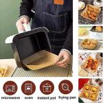 50pcs/set Disposable Air Fryer Paper Liner 20CM Oil-proof Water-proof Airfryer Disposable Cooking Paper Trays Baking Paper