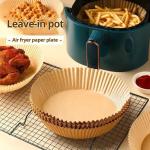 50pcs/set Disposable Air Fryer Paper Liner 20CM Oil-proof Water-proof Airfryer Disposable Cooking Paper Trays Baking Paper
