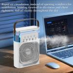 Spray fan portable household three in one small air cooler, 7-color LED night light, 5-hole humidifier, 1-3 hour timer