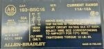 New Allen Bradley 193-BSC15 Ser A BiMetallic Overload Relay 11-15A 600V - No Box