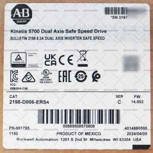 New Allen Bradley 2198-D006-ERS4 Kinetix 5700 Dual Axis Safe Speed Drive