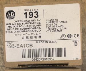 ALLEN BRADLEY 193-EA1CB SER: B OVERLOAD RELAY-NIB