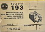 New Allen Bradley 193-BSC10 Ser A BiMetallic Overload Relay 7-10A 600V
