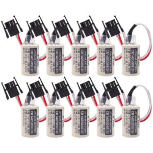 NANYUE (10 Counts) 3V CR14250SE 1000mAh PLC Battery for FDK AB Allen Bradley 1747-BA,1769-BA, 1756-BA1,TL-2150/C, 1746-BAS, SLC-500 Series Backup Power Supply