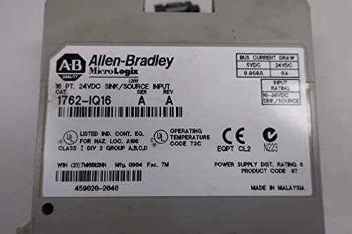 ALLEN BRADLEY 1762-IQ16 PLC MODULE