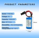 USXUXUDHH <20-Pack> 1756-BA2 3.0V 1800mAh PLC Lithium Battery for Allen Bradley BR2/3A-AB 1756-BA2 1745-B1