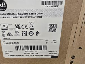 2198-D012-ERS4 New Allen Bradley Kinetix 5700 Dual Axis Safe Speed Drive AB