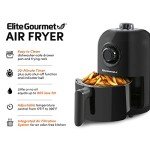 Elite Gourmet 1.1 Qt Compact Electric Air Fryer