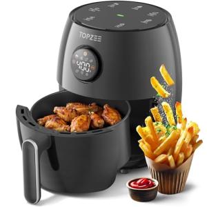 Compact 2.1Qt Digital Air Fryer with 7 Presets