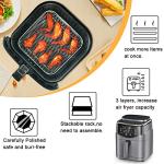 Stackable 8-Inch Air Fryer Rack Set, 3pcs