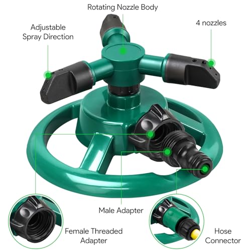 Adjustable 360° Lawn Sprinkler for Garden Use