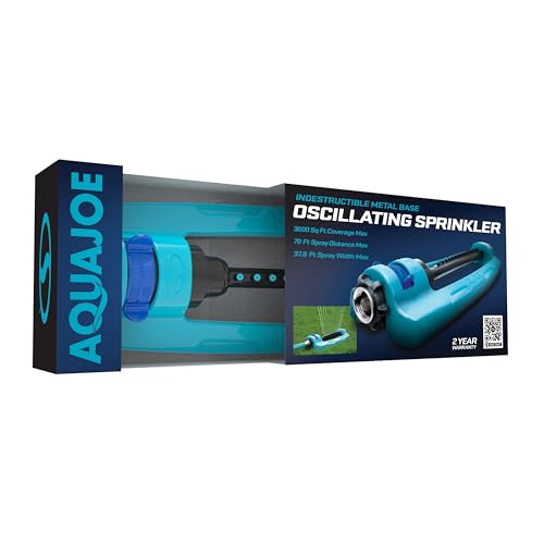 Aqua Joe Indestructible Oscillating Sprinkler, 3600 SqFt