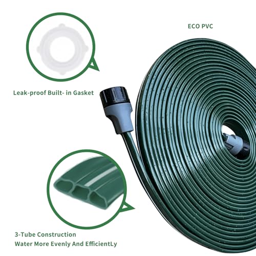 Watoo 100 FT No-Kink Sprinkler Hose for Gardens