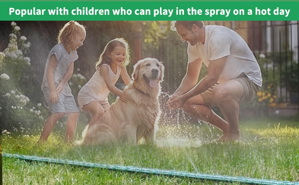 Watoo 100 FT No-Kink Sprinkler Hose for Gardens