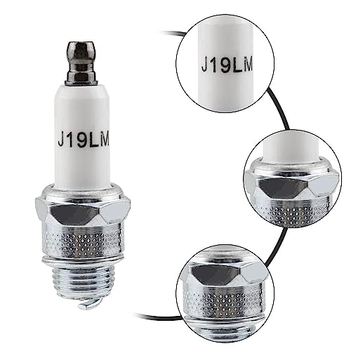 RJ19LM Lawn Mower Spark Plug Replacement (3 Pack)