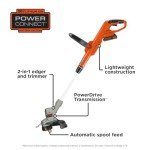 BLACK+DECKER Cordless String Trimmer and Edger, 12 Inch