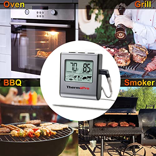 Digital BBQ Grill Thermometer with Stainless Steel Probe