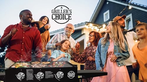 Outdoor Propane Flat Top Griddle Grill with Hood