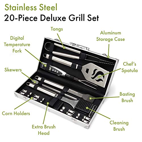 Cuisinart Edelstahl Deluxe Grill Set (20-teilig)