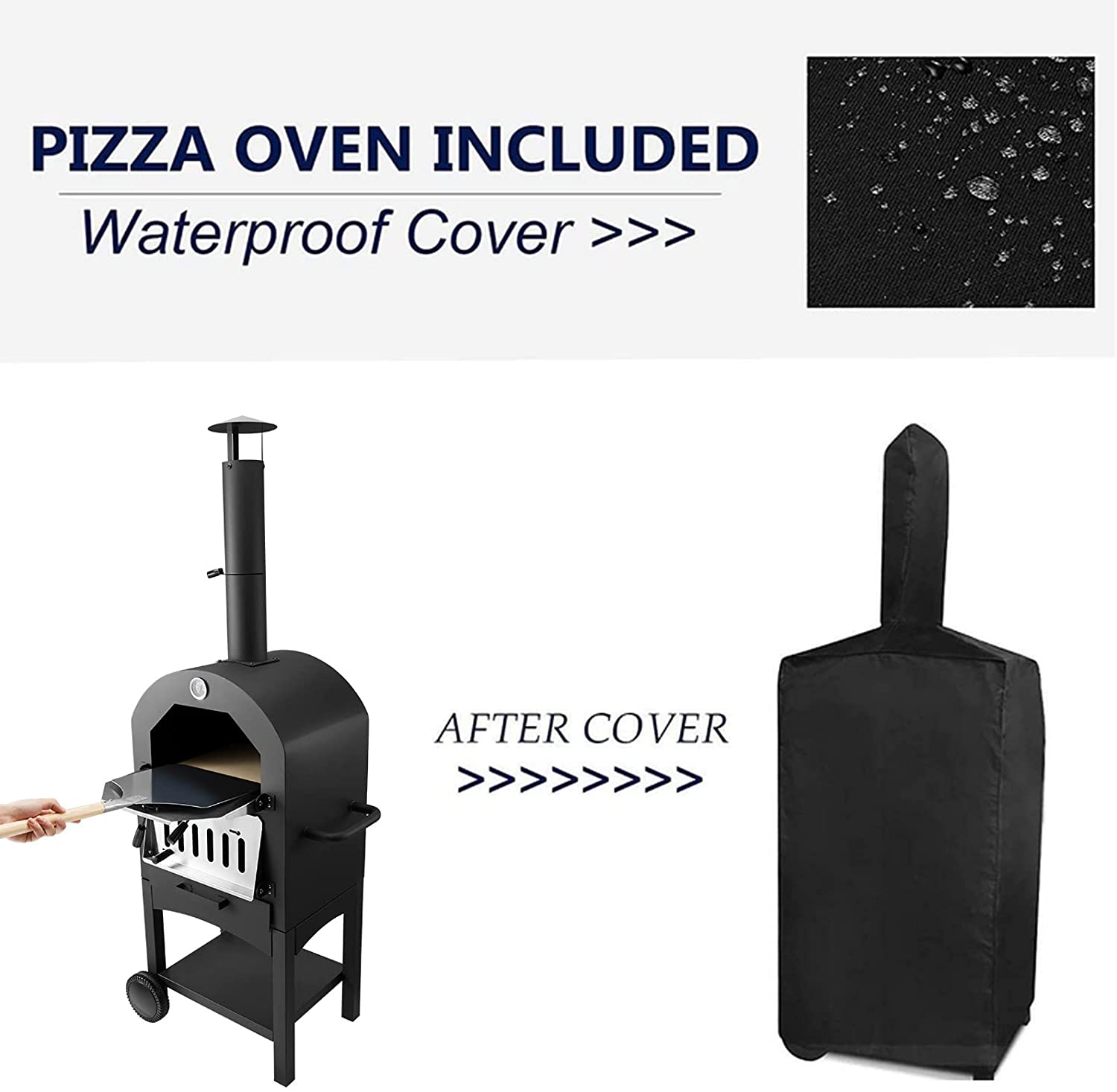 Danrelax Wood Fire Outdoor Pizza Oven with Cover