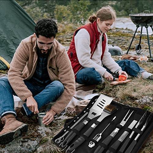 15PCS HAUSHOF BBQ Grill Set, Large Heavy Duty Stainless Steel Grilling Accessories