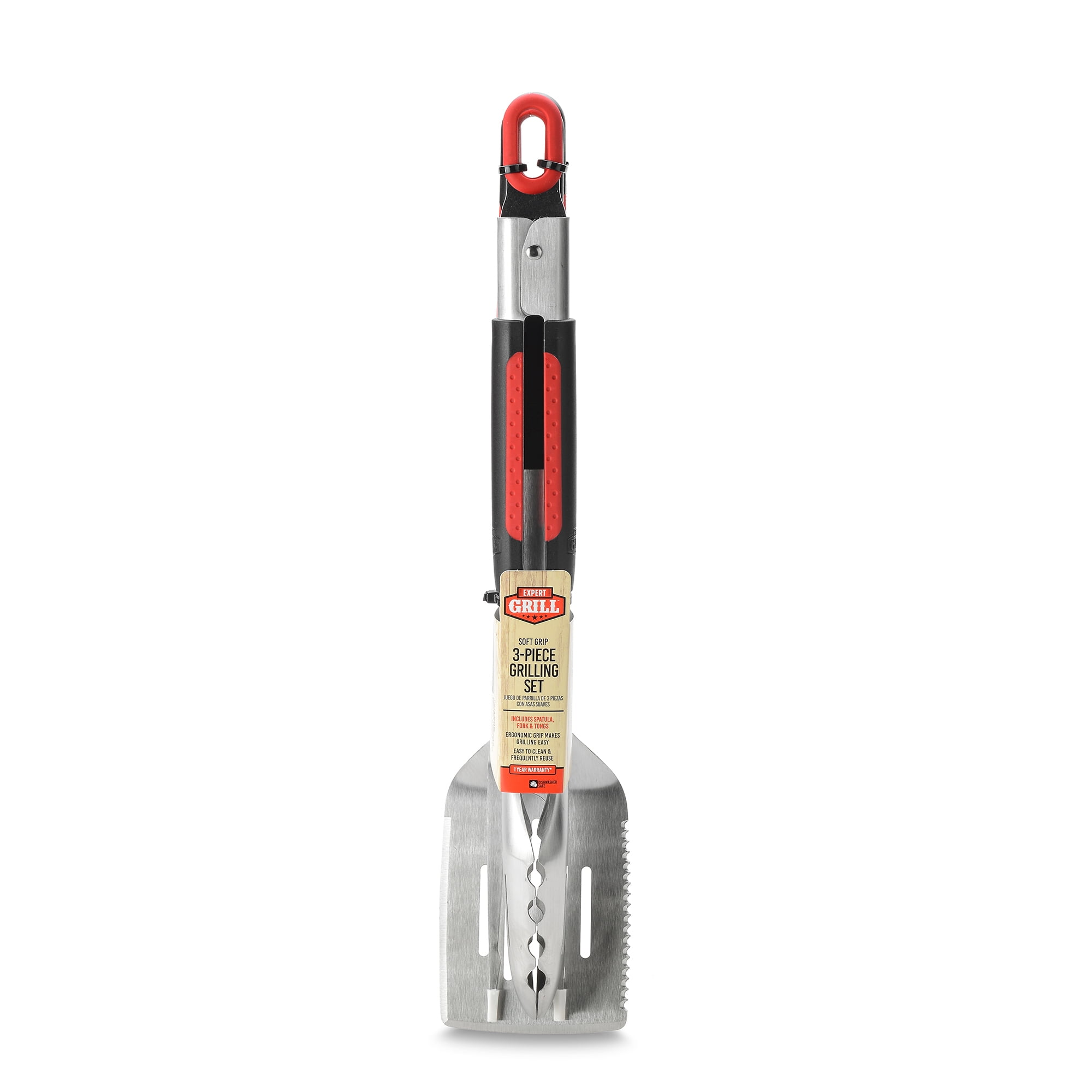 Stainless Steel 3-Piece BBQ Tool Set