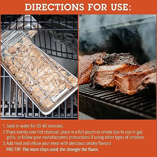 3-Pack of BBQ Grill Wood Chips - Apple, Cherry, Hickory