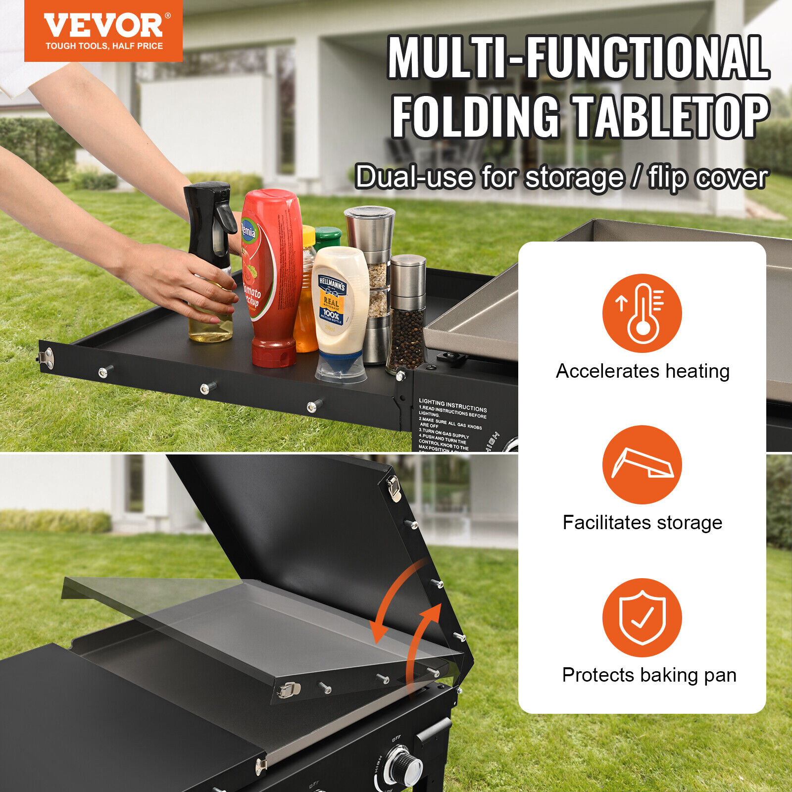 VEVOR 36" Outdoor Propane Gas Griddle Grill