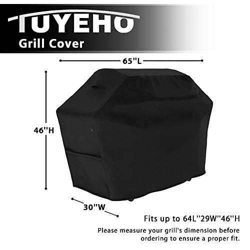 All-Weather 65 inch BBQ Grill Cover (Black)