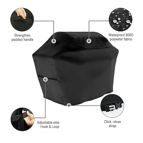 All-Weather 65 inch BBQ Grill Cover (Black)