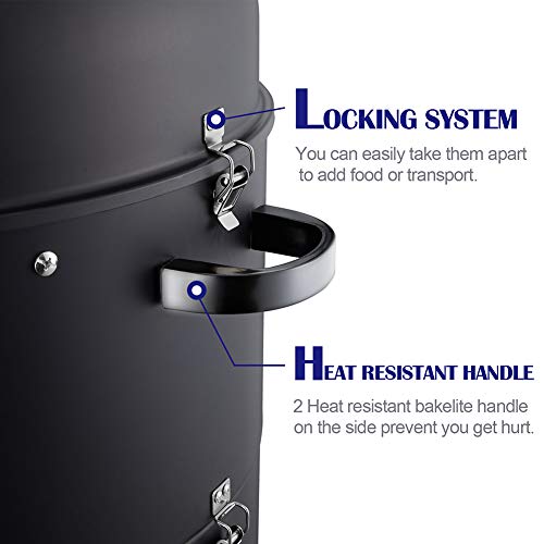 Realcook 20 Inch Vertical BBQ Smoker Grill