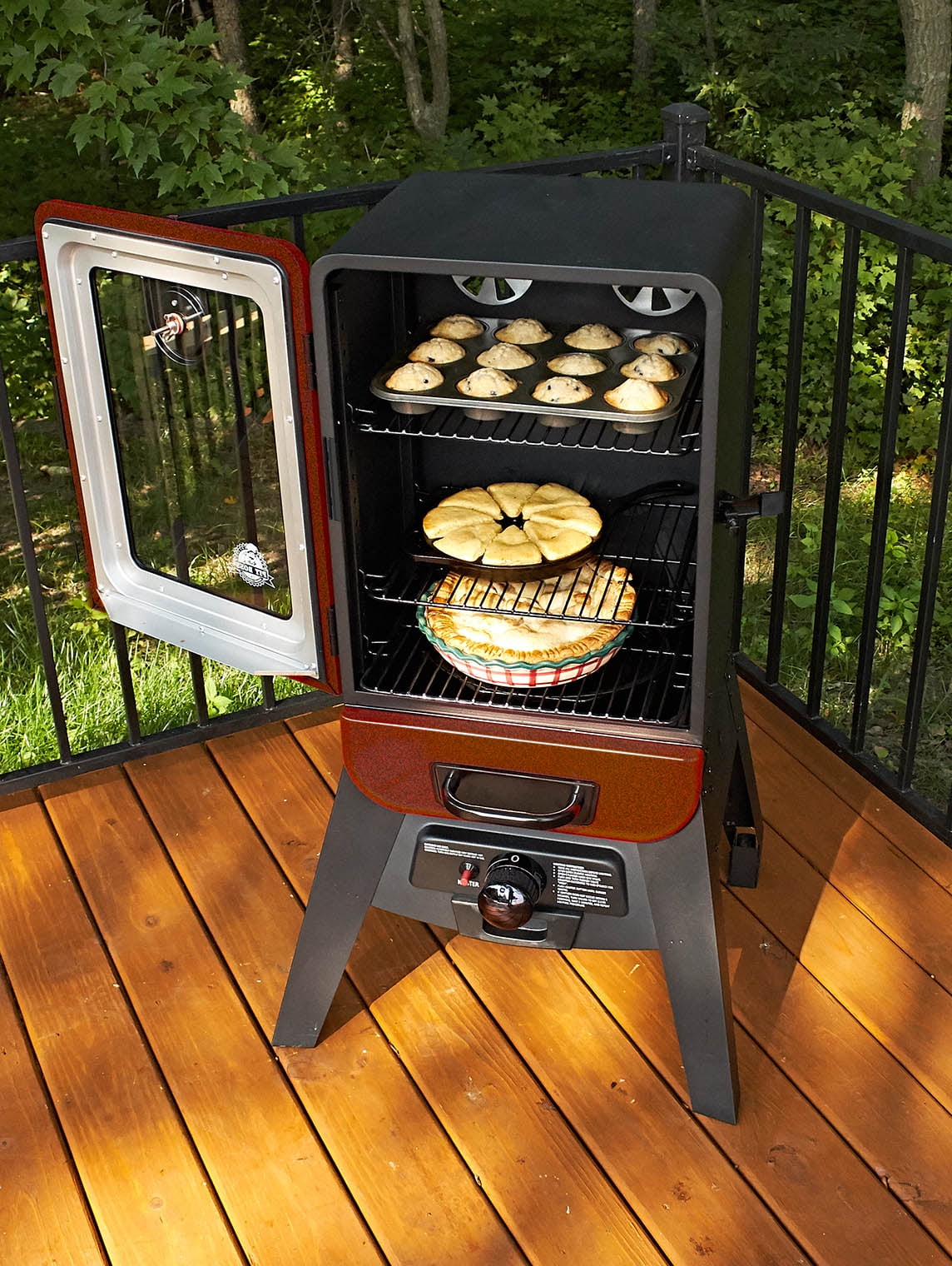 Pit Boss Red Hammertone BBQ Smoker