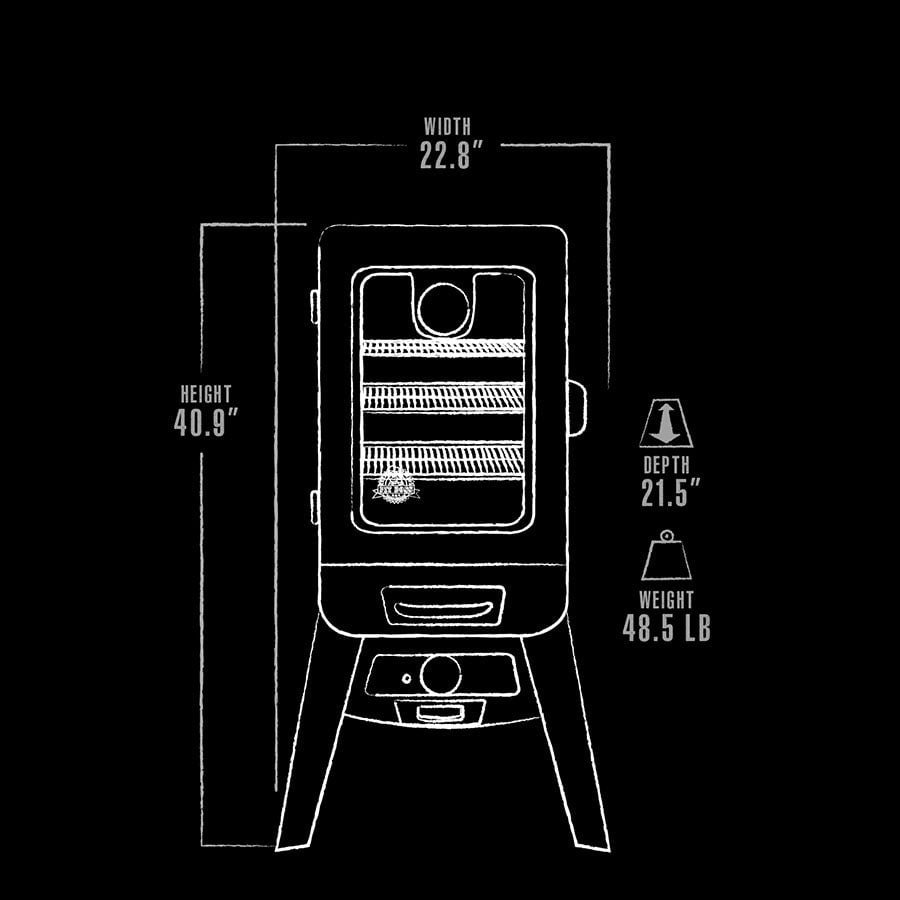 Pit Boss Red Hammertone BBQ Smoker