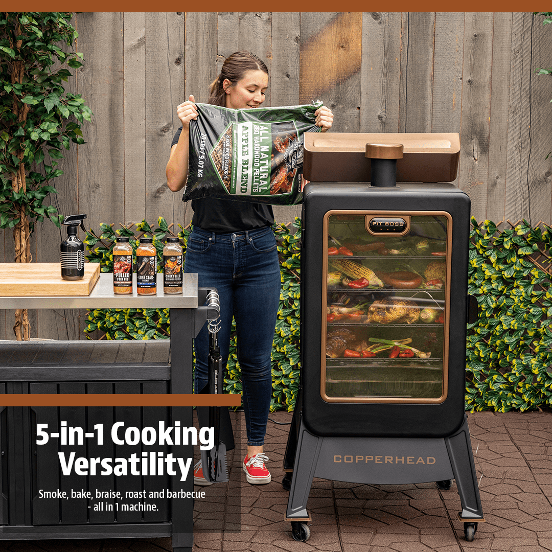 Pit Boss Copperhead Wood Pellet Smoker - Onyx