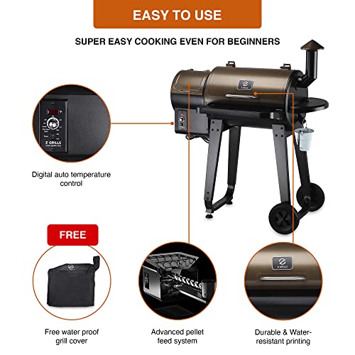 Z GRILLS ZPG-450A Wood Pellet Grill 6-in-1