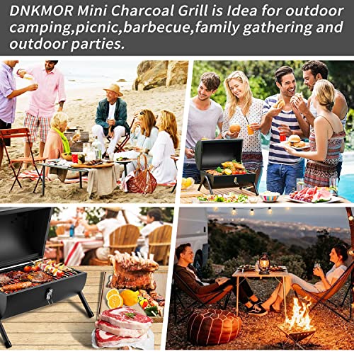 DNKMOR BLACK Portable Tabletop Charcoal BBQ Grill