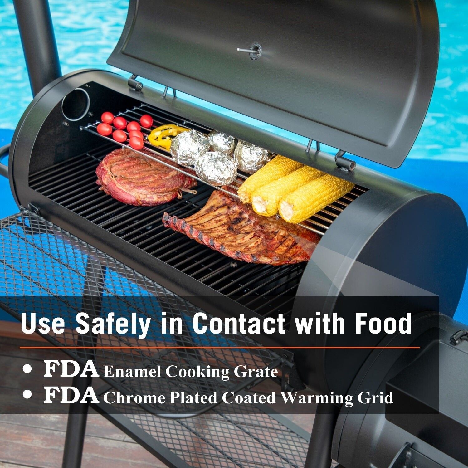 Extra Large Heavy Duty Outdoor BBQ Charcoal Grills Smoker