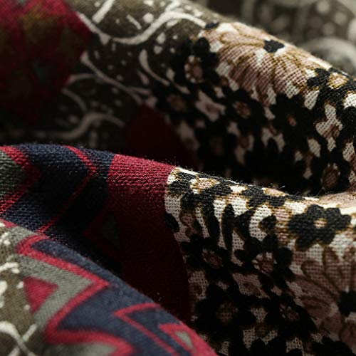 Gemira Women's Vintage Patchwork Hooded Coat