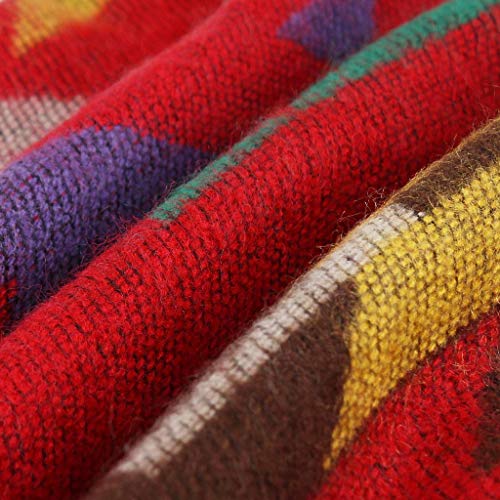 Vintage Bohemian Hooded Fringe Poncho Cape