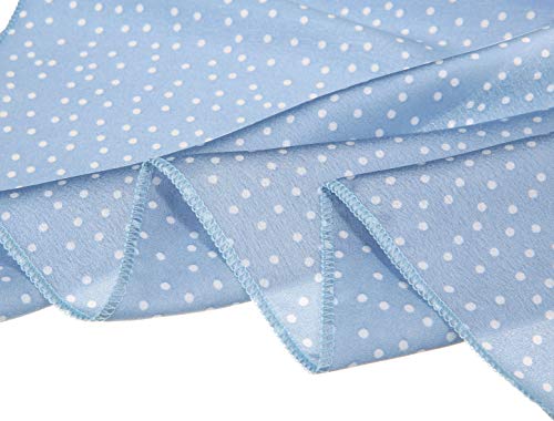 Blue Polka Dot Square Scarf - 50cm