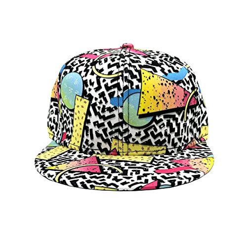 Memphis Style Retro Snapback Hat - Funny Vintage