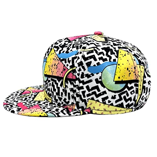Memphis Style Retro Snapback Hat - Funny Vintage