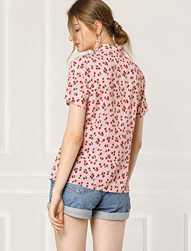Vintage Bow Tie Printed Chiffon Retro Blouse