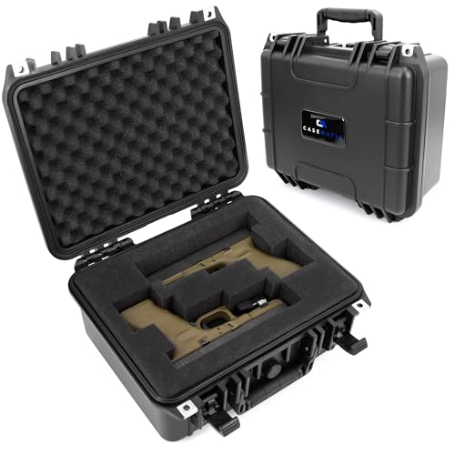 CASEMATIX 13" Double Handgun Hard Case - TSA Approved